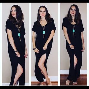 Size S boutique black Maxi dress